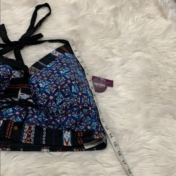 NWT CACIQUE SWIM‎ MOSAIC GEOMETRIC TOP Size 28 - Picture 8 of 8